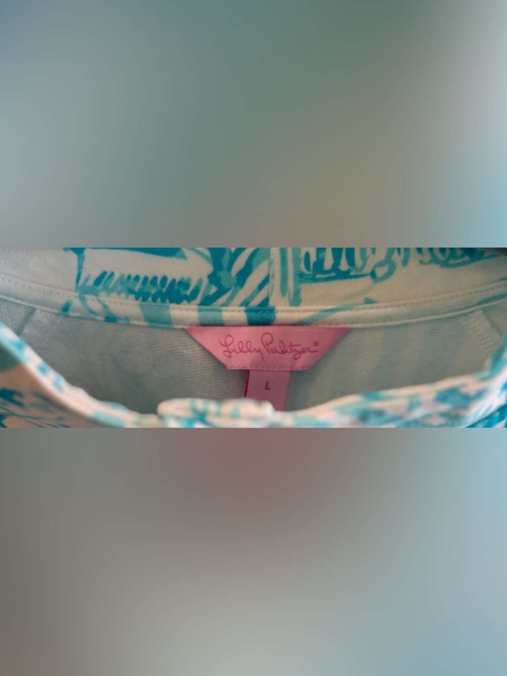 LILLY PULITZER LARGE LA VIA LOCA CAPTAIN PULLOVER SWEATSHIRT GREAT PRE-OWN! - Picture 2 of 3